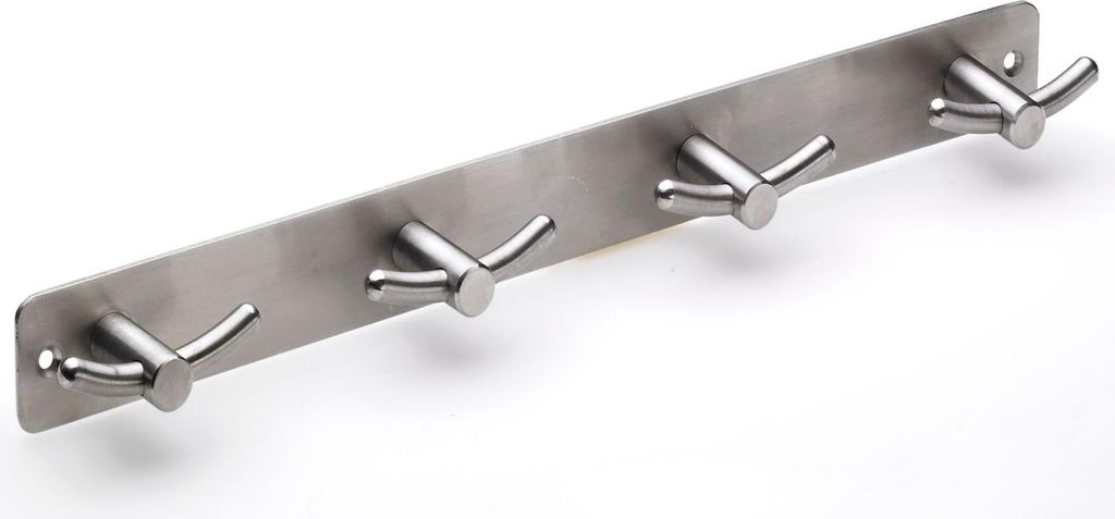 Hettich Hakenleiste 4 Haken 35 x 370 x 35 mm Edelstahl