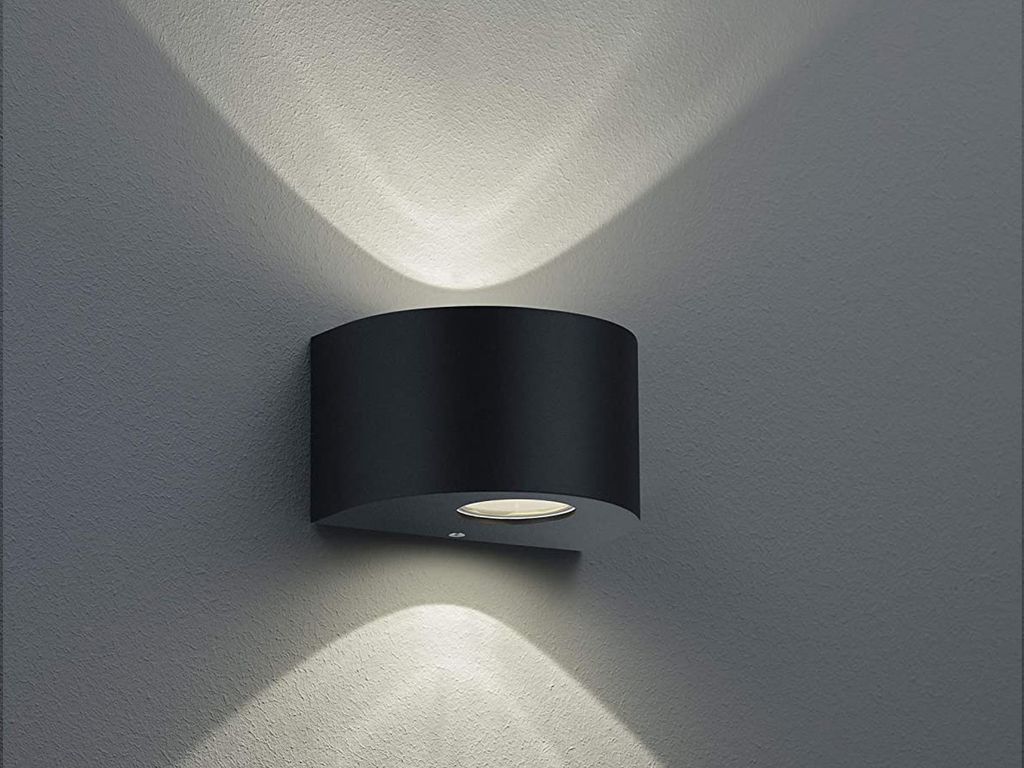 Reality Leuchten LED Außen-Wandleuchte Rosario schwarz matt Produktbild 
