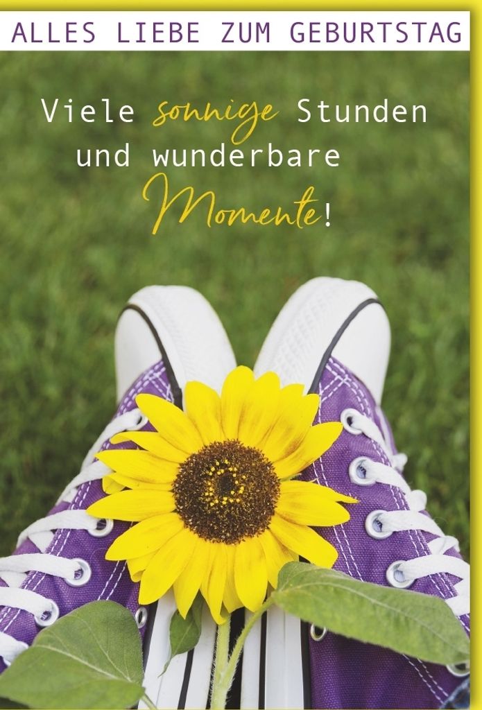 Geburtstag - Glückwunschkarte im Format 11,5 x 17 cm mit Umschlag