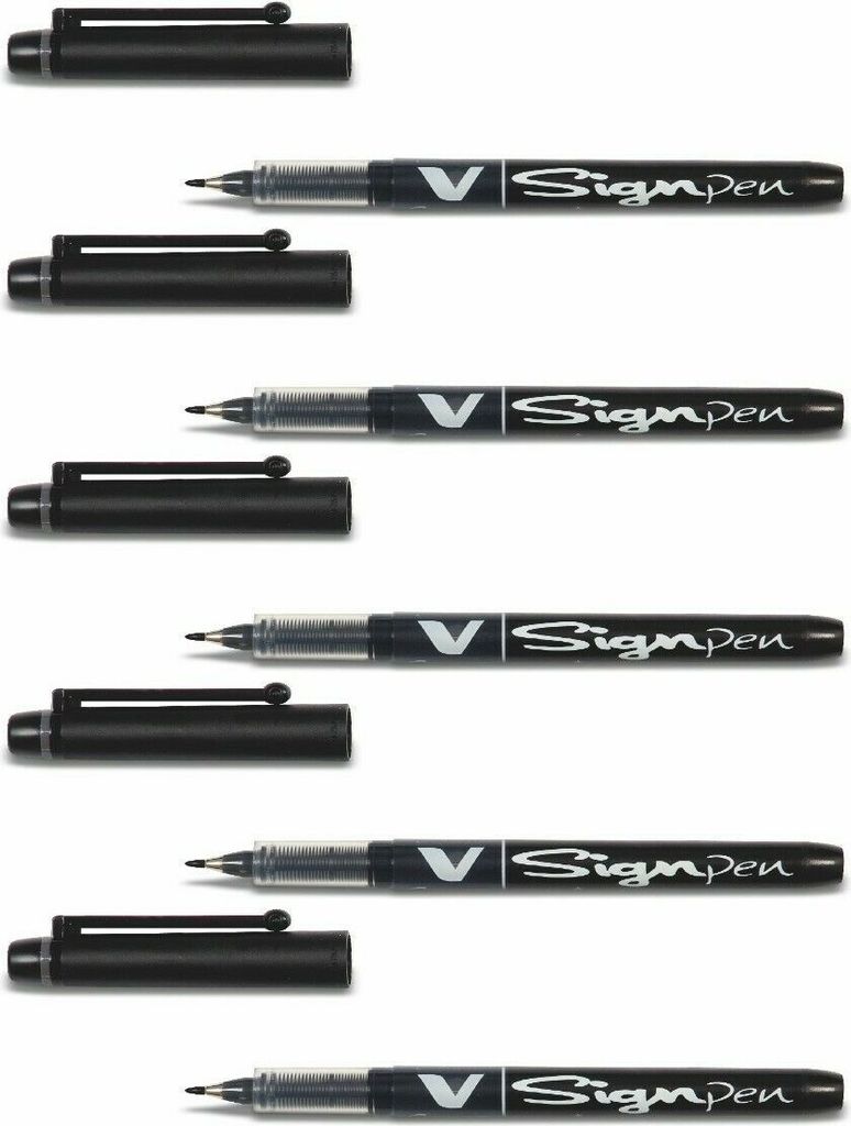 Pilot V Sign Pen - 5er-Set schwarz