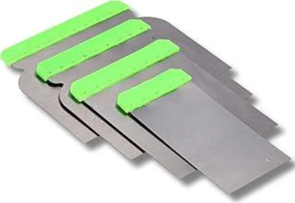Set di spatole giapponesi - 4 pezzi - 50/80/100/120 mm - Spatole metalliche per stuccare, lisciare, distribuire masse, resistenti e flessibili, buona impugnatura