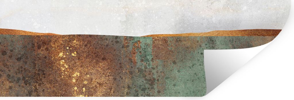 MuchoWow Wandtattoo Wandsticker Wandaufkleber Abstrakt - Luxus - Gold 150x50 cm Selbstklebend und Repositionierbar - Repositionierbar - Wasser ab...