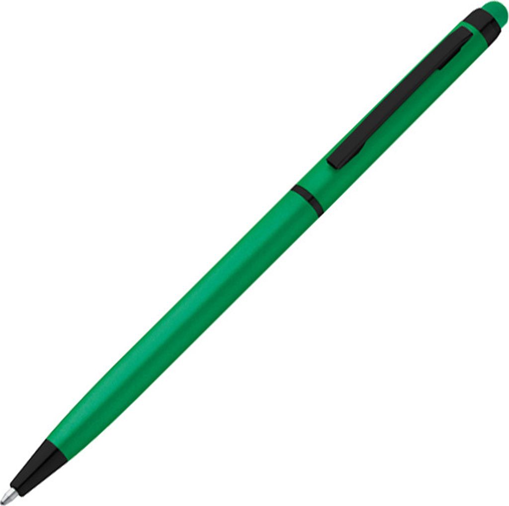 10x Kugelschreiber aus Metall / mit Touchfunktion / Farbe: grün