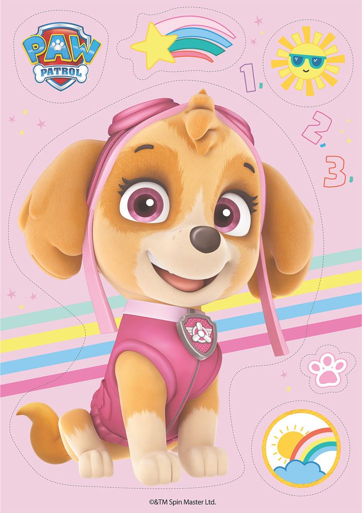 Esspapier 20 cm Paw Patrol Skye 14,8x21 cm Produktbild 