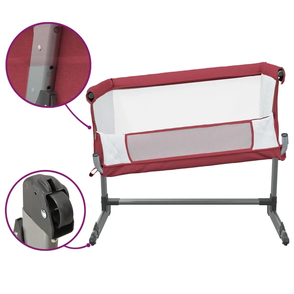 Lit Bébé Sécurisé avec Matelas Confort - Solution Sommeil Lin Rouge Durable - 8