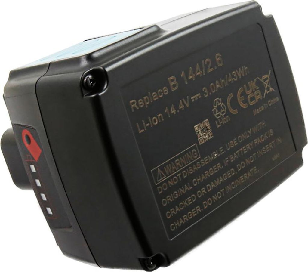 Avizar, Li-Ion 14,4V 3000mAh Akku für kabelloses Hilti Werkzeug SF 144-A, Schwarz