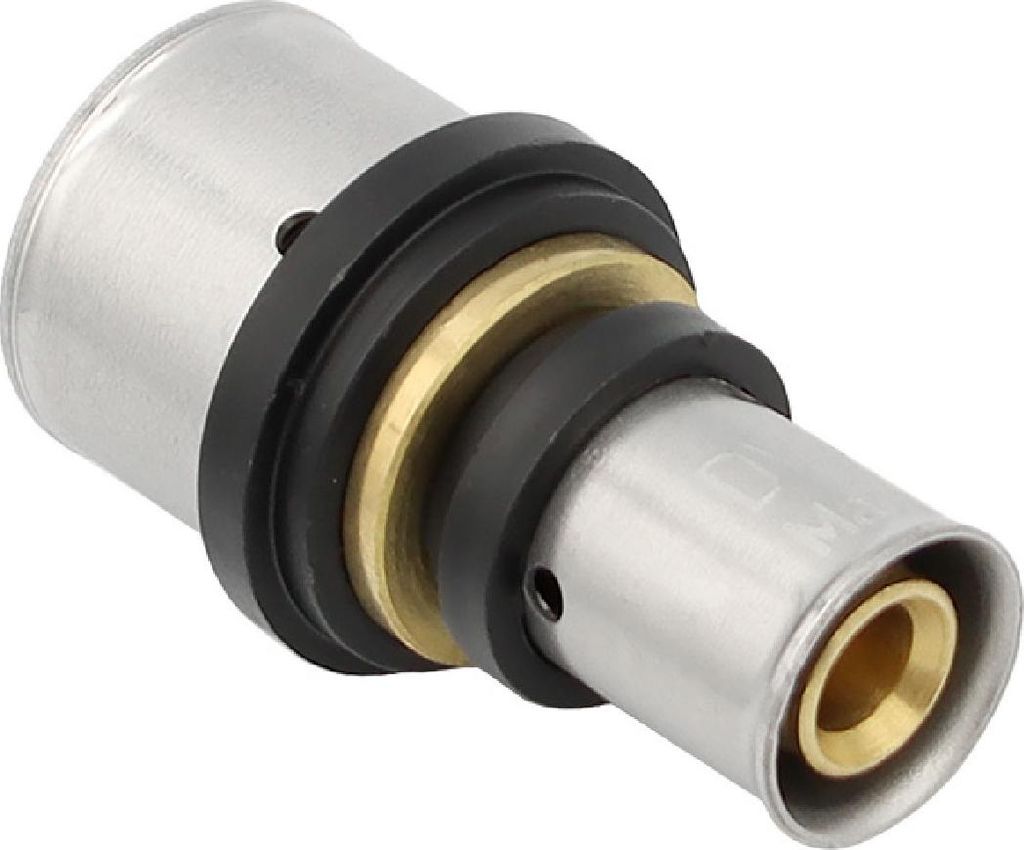 Pressfitting Kupplung 26x3 16x2 mm Reduzierung Alu-Verbundrohr