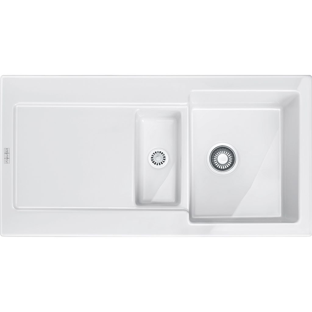 FRANKE MARIS MRK 651-100 Einbauspüle / Keramik / Glacier / Druckknopf / 60 cm