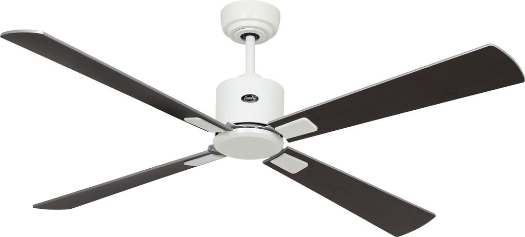 Energiespar Deckenventilator mit Fernbedienung Eco Neo III WiFi 132 cm Weiß Flügel Wenge / Silbergrau