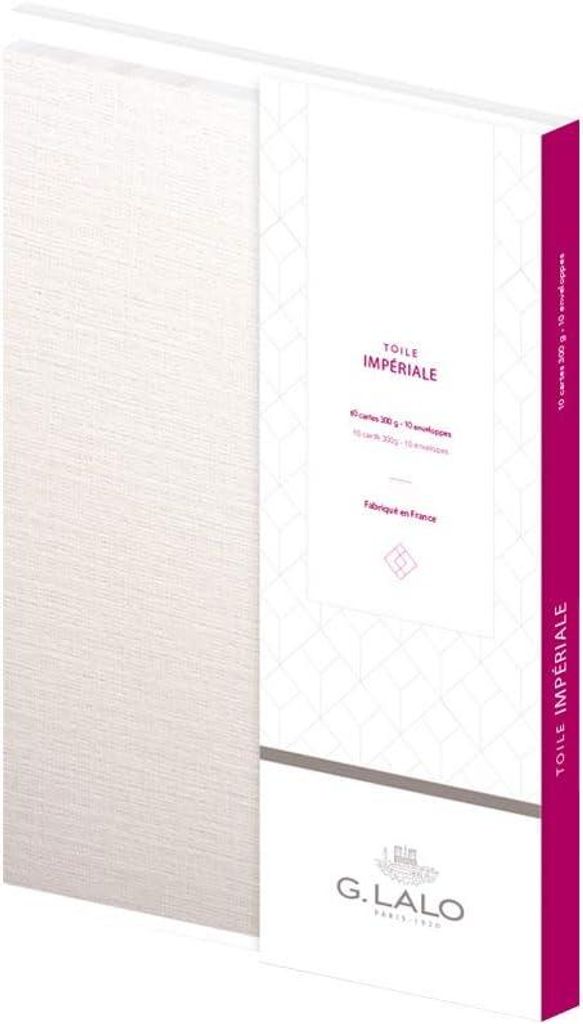 Clairefontaine Lalo Clairefontaine Lalo 26600L Korrespondenz Set Toile impériale (mit 10 Karten 85 x 135 mm, gerade Kante und 10 Umschläge, 90 x ...