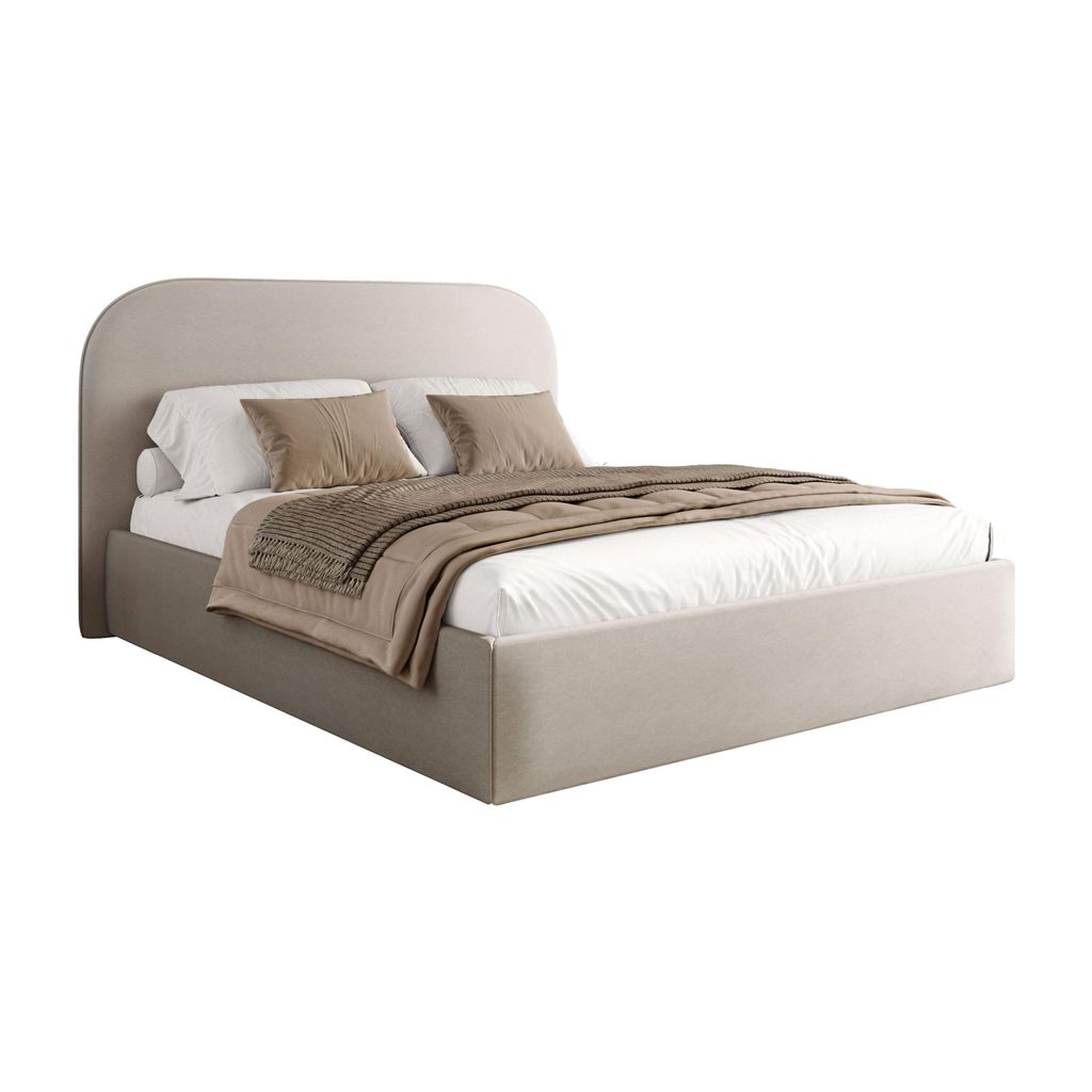 Polsterbett OLIMPIA, Bettkasten, 160x200, 34 Holzlatten, Castel 80