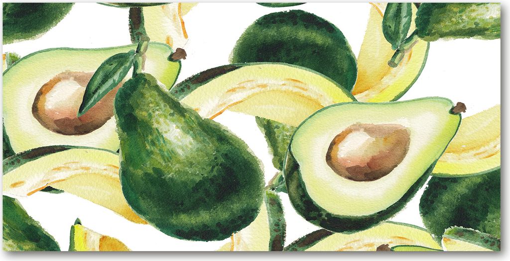 Tulup Leinwandbild - 140x70 cm - Wandkunst - Drucke auf Leinwand - Leinwanddruck - Essen & Getränke - Grün - Avocado