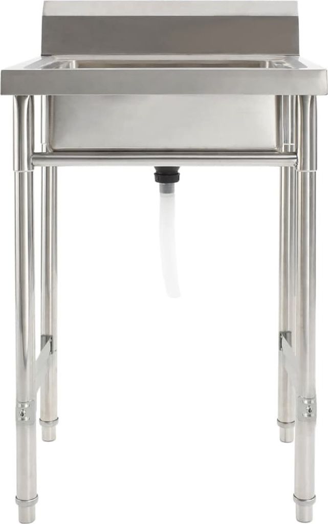 vidaXL Lavello da cucina a vasca singola in acciaio inox Immagine del prodotto 
