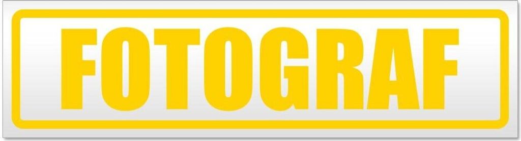 Kiwistar - Autoaufkleber - Gelb - 20 x 5,3 cm - Fotograf - Hinweis Aufkleber Sticker für Auto, Kfz, Fahrrad, PKW, LKW