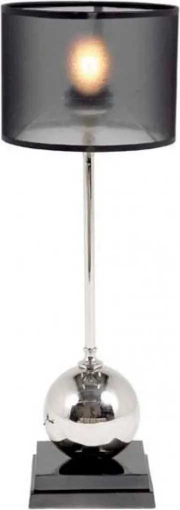 Casa Padrino Lampe de Table Luxe Noir et Nickel - Luminaire de Prestige