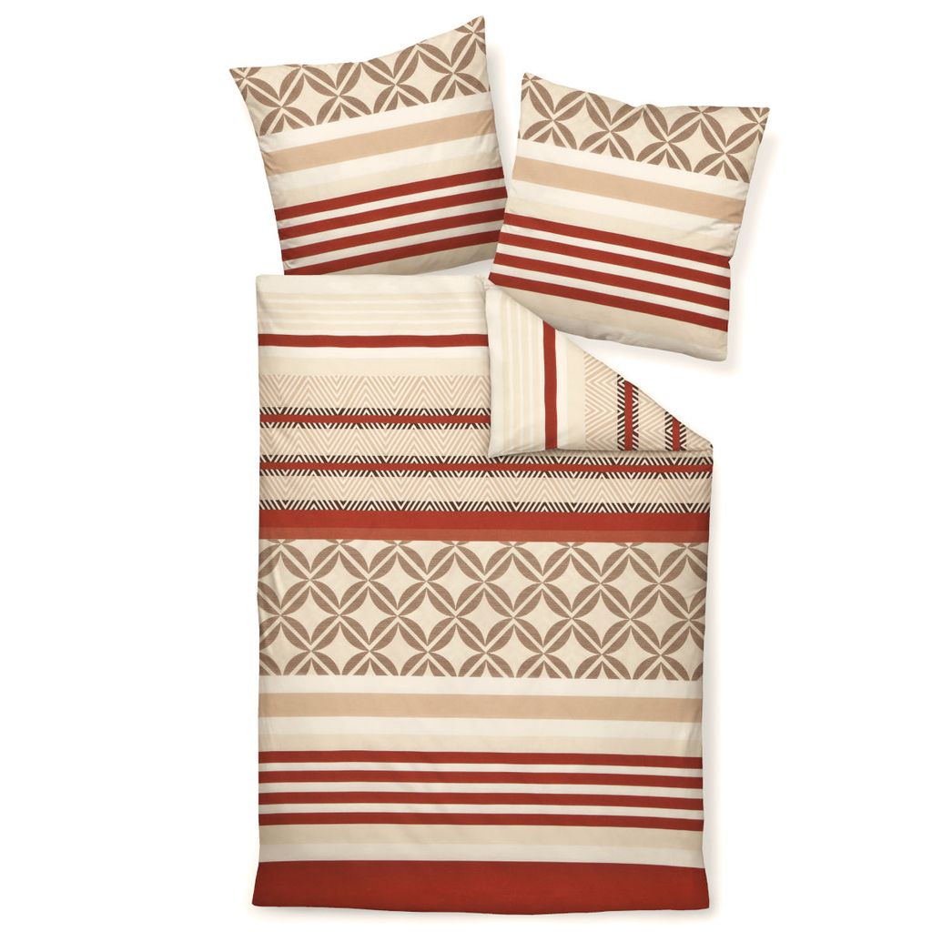 Janine Design Feinbiber Bettwäsche-Garnitur DAVOS 65133 Farbe tabasco naturell-04 Größe 200x220 2x80x80cm
