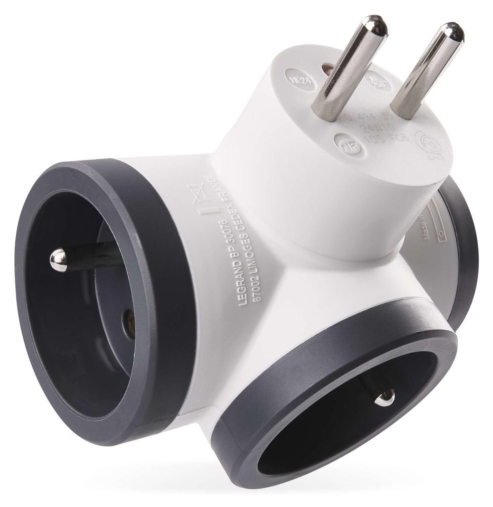 LEGRAND Revolution Rozbočovací zásuvka 3× kulatá