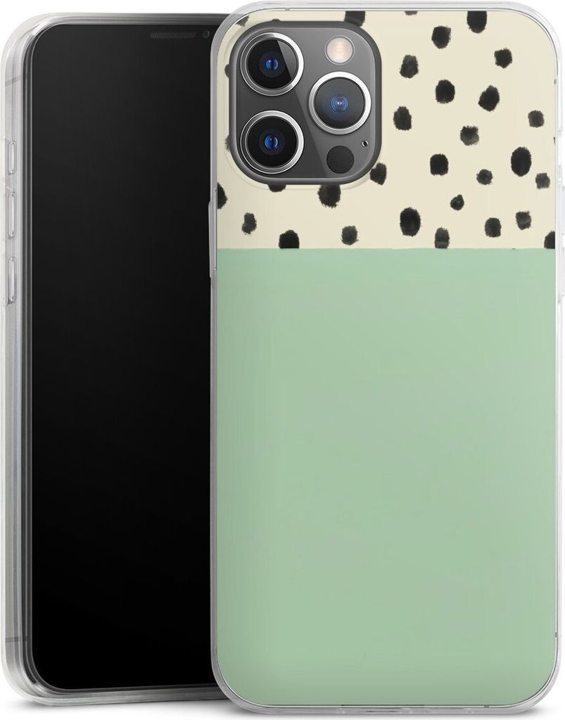 DeinDesign Slim Hülle für Apple iPhone 12 Pro Max Silikon Case Ultra Dünn Handyhülle Abstrakt Boho Polka Dots