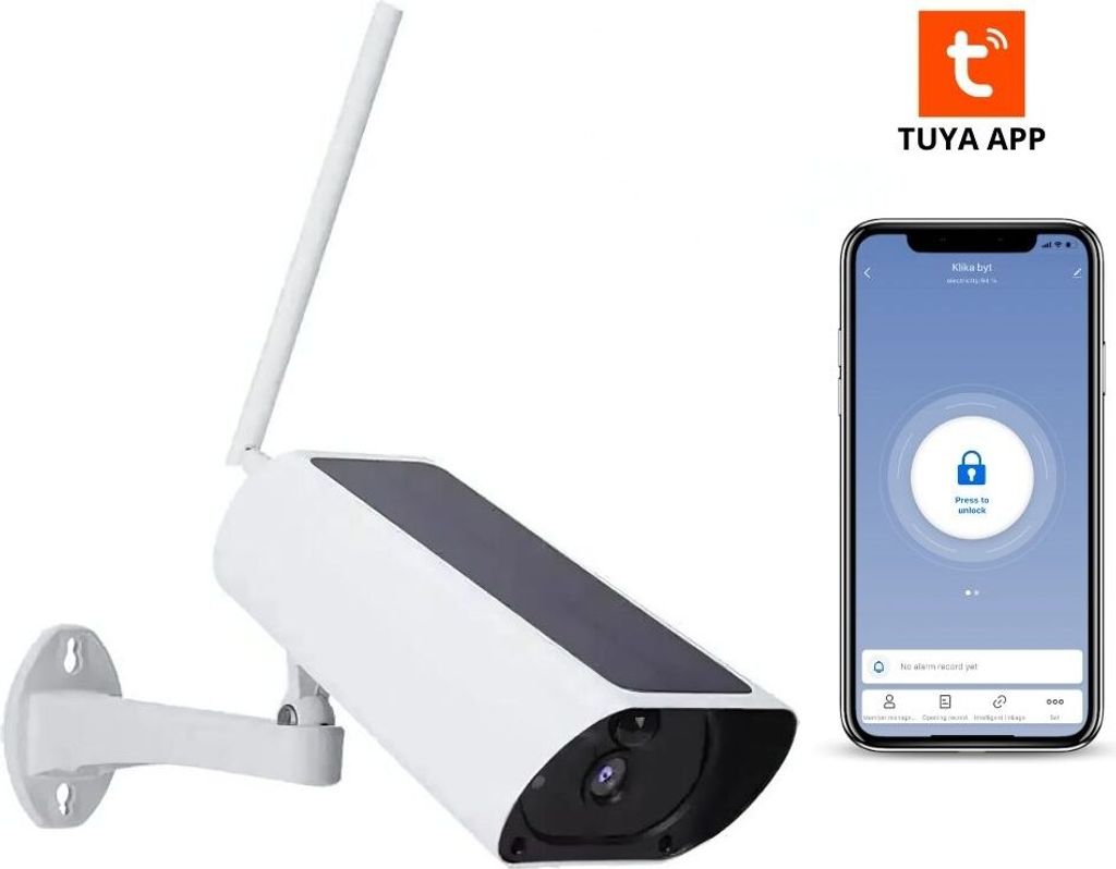 Caméra IP/WiFi BOT Outdoor A3 Tuya avec panneau solaire Image du produit 