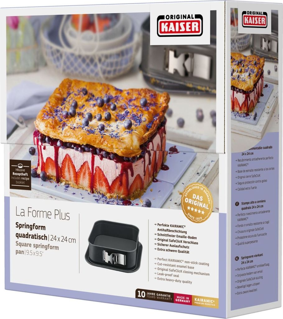 Teglia KAISER La Forme Plus 24x24x8cm nero quadrato Immagine del prodotto 