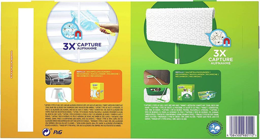 Swiffer Starter Set Bodenwischer + Handgriff Staubmagnet Produktbild 5