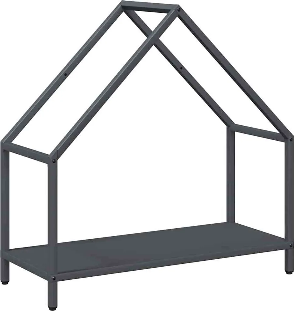 Portalegna Moderno vidaXL per Casa e Camino - Acciaio Antracite 60cm