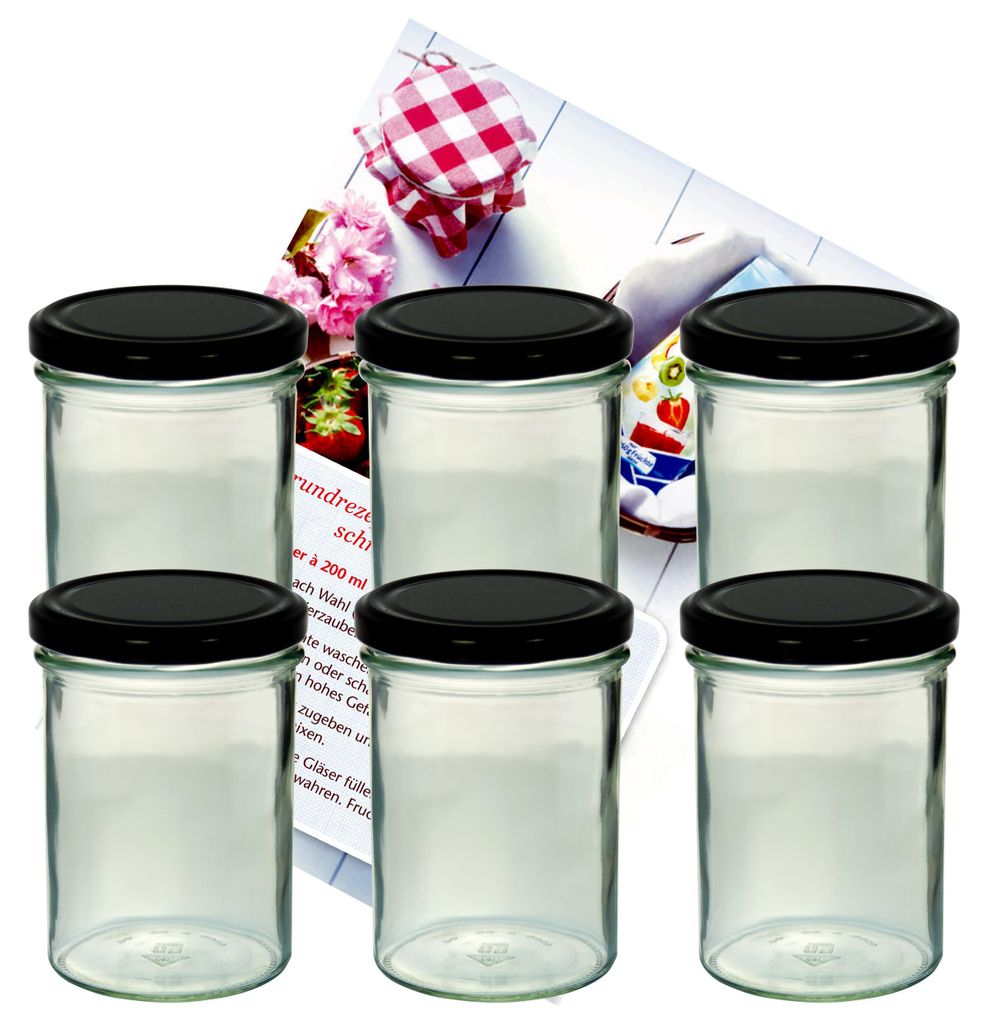 6er Set Sturzglas 435 ml Marmeladenglas Einmachglas Produktbild 