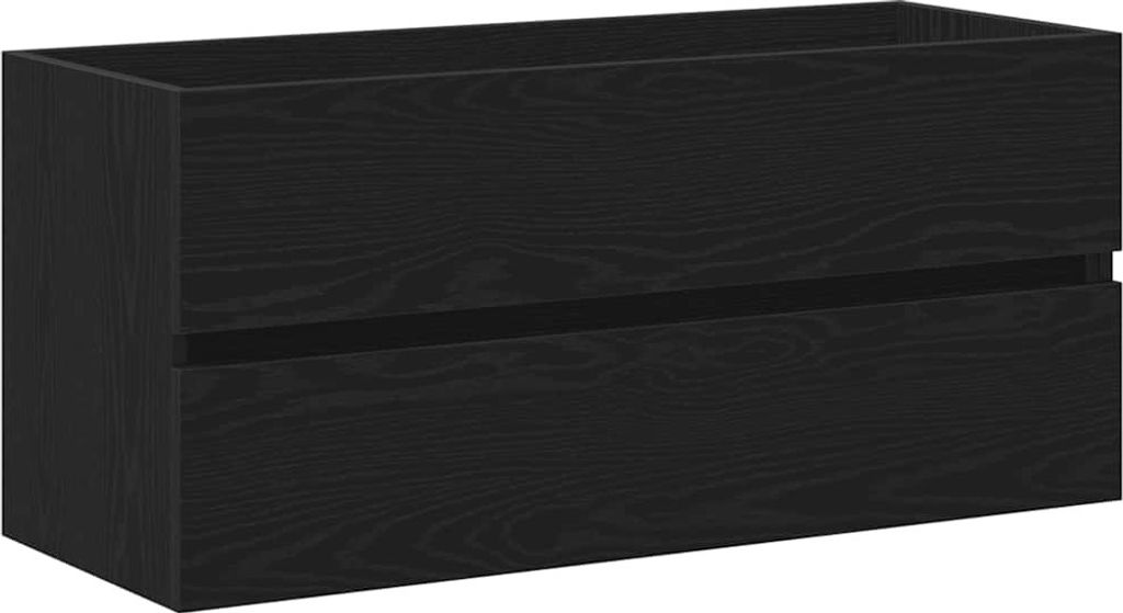 Waschbeckenunterschrank Schwarz Eichen-Optik 100x38,5x45 cm