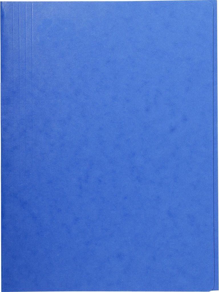 Exacompta 25x Aktenmappe +3 Klappen ohne Gummizug, Karton, A4, Blau, 56407E