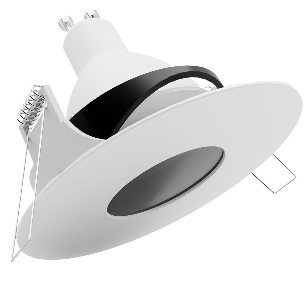 SSC-LUXon YOKU Badeinbaustrahler LED IP65 schwenkbar mit GU10 LED Lampe neutralweiß 230V 3W - Deckenspot Bad Aussen rund weiß