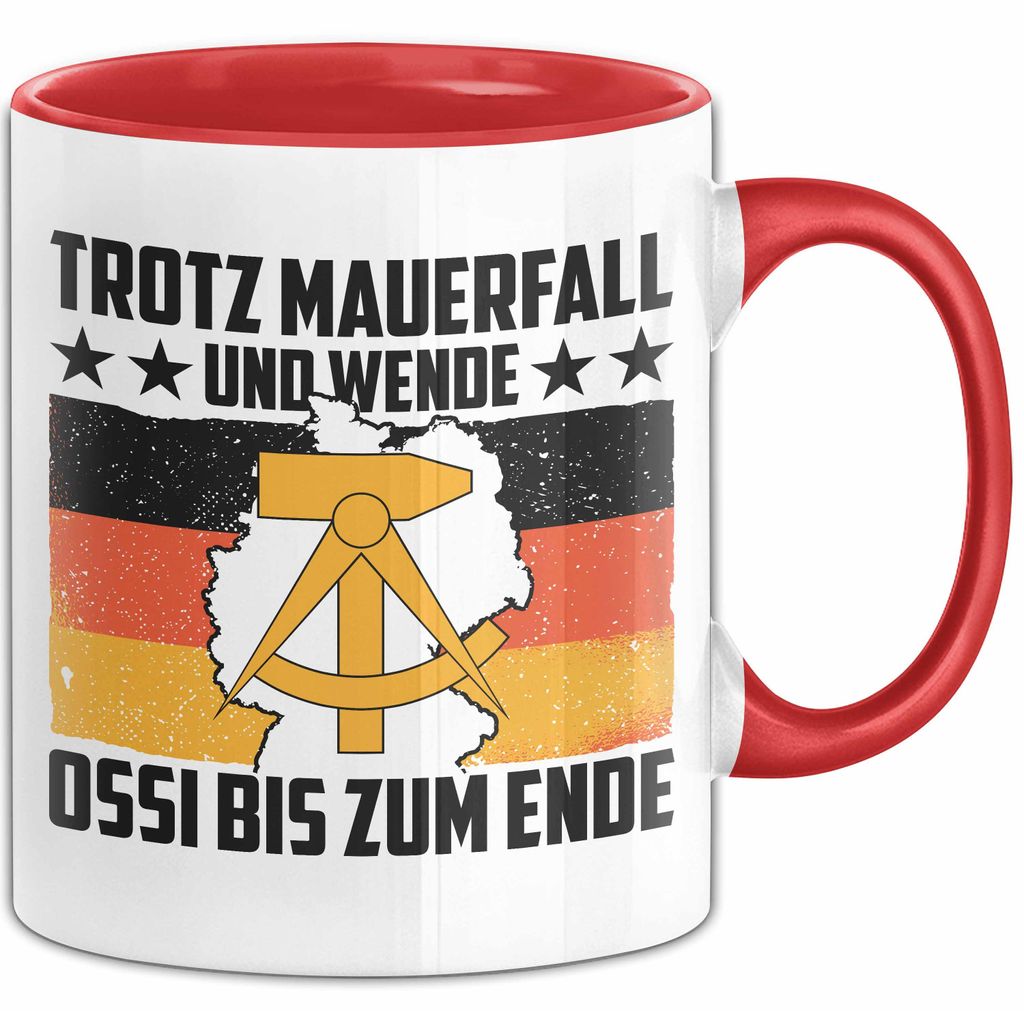 Ddr Tasse Geschenk Ossi Geschenkidee Ostdeutschland Deutschland (Rot)