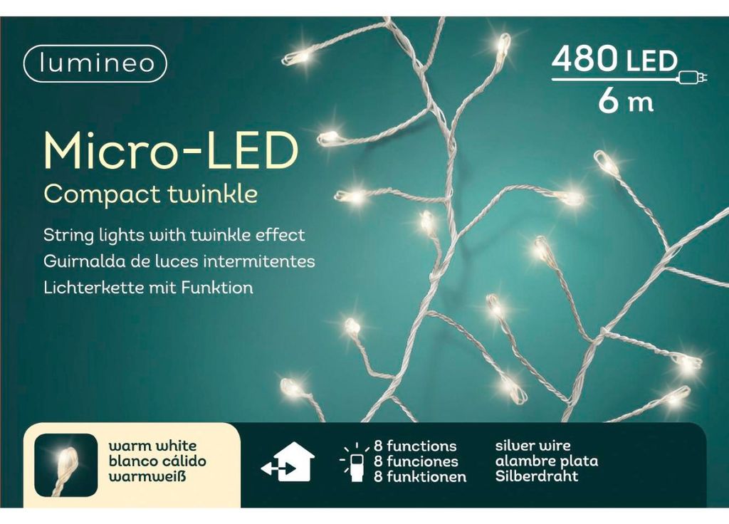 Micro LED Compact Twinkle Effect L.600cm 480L Immagine del prodotto 