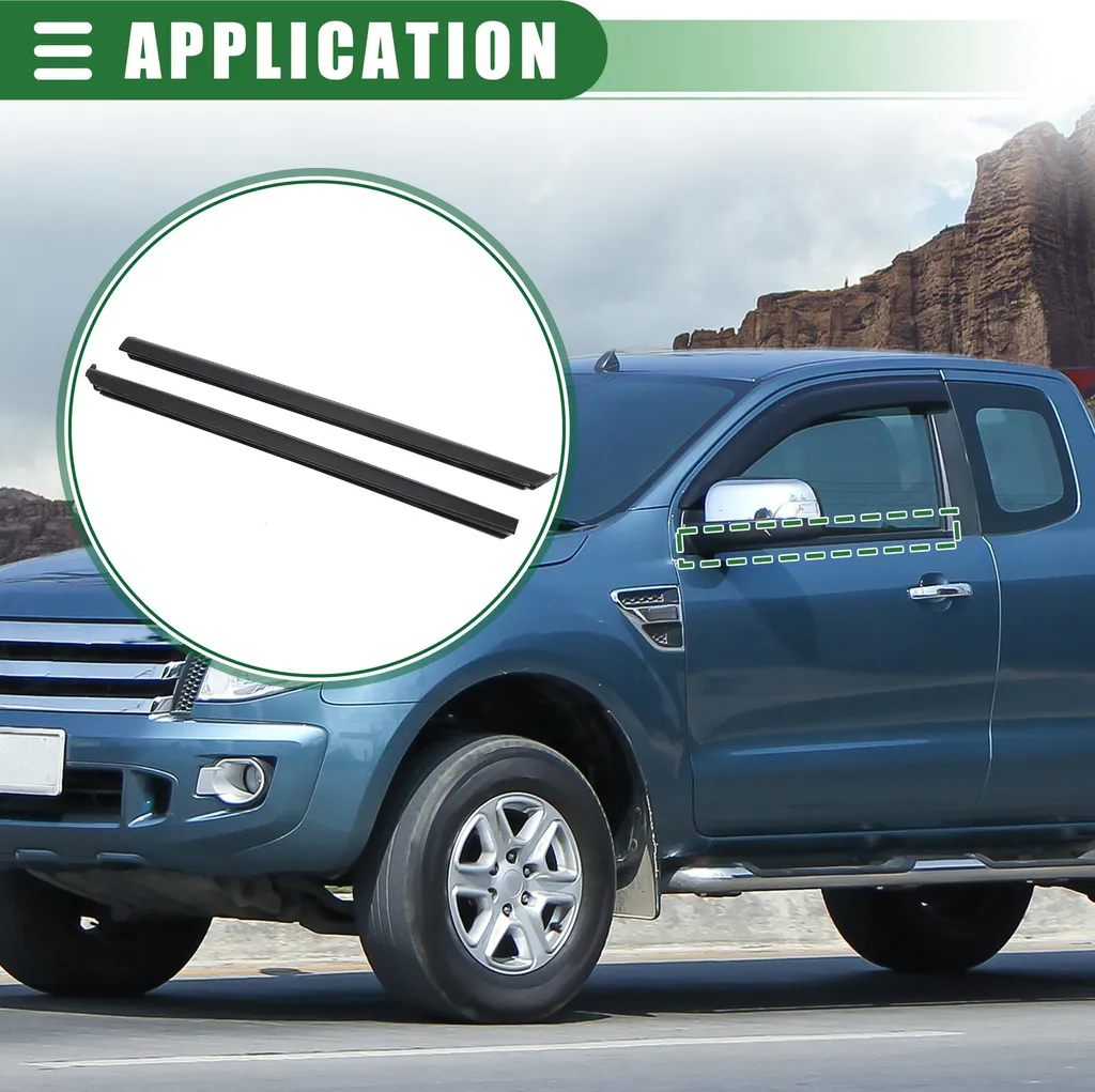 Kit de joints lèche-vitre extérieurs robustes pour Ford Ranger 2 pcs