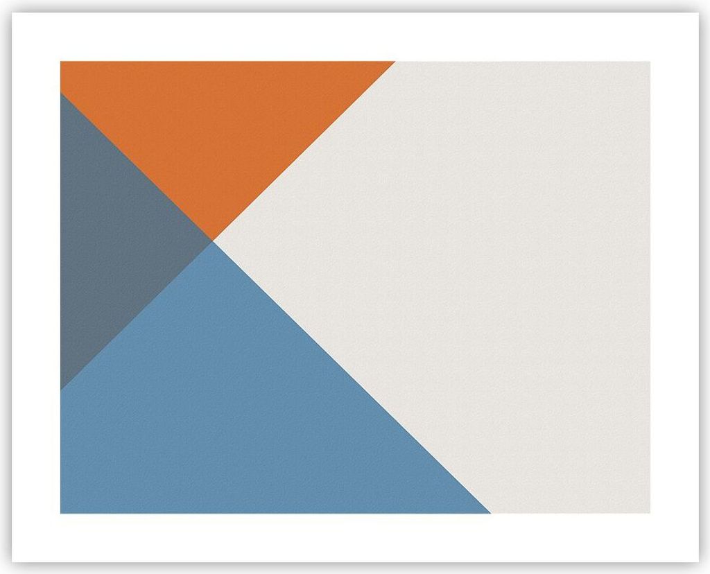 Poster - Poster ohne Rahmen - Vier die Farben Abstraktion - 50x40 cm - Wand Bild - Wanddeko - Wandbilder - Kunstposter - Wandposter - Bilder - Kuns...