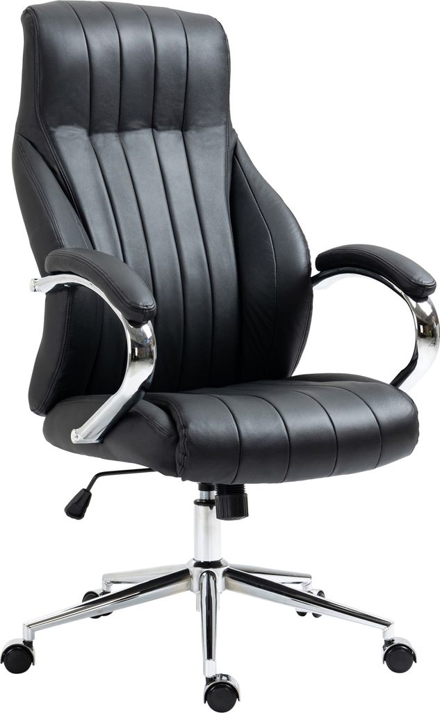 Bürostuhl HLO-CP148 Echtleder schwarz