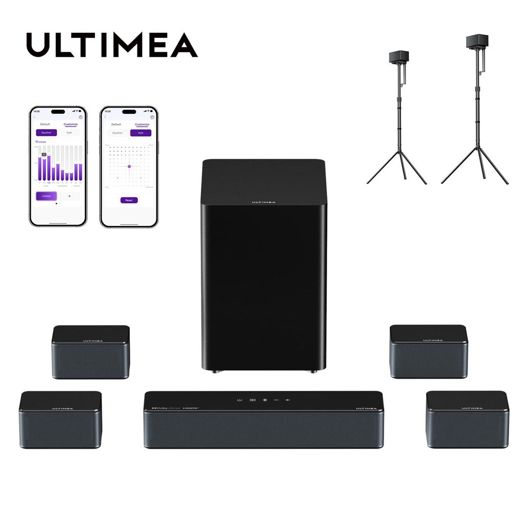ULTIMEA Poseidon D80 Boom + Speaker Stands Soundbar, Obrázek produktu 