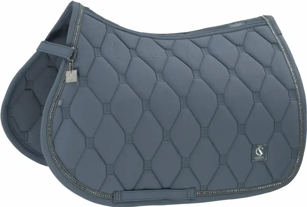 Tapis de Selle Eskadron Softshell Crystal Blanc pour Poney de Dressage