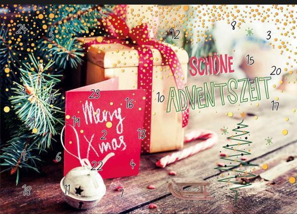 Adventskalender - A5 - Glückwunschkarte im Format 14,8 x 21