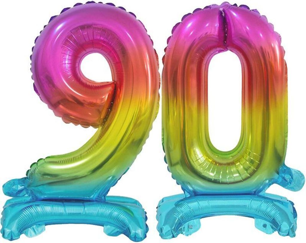 Riesiger Regenbogen-Folienballon Mit Zahl 3 – 101,6 Cm Für Geburtstagspartys & Feiern