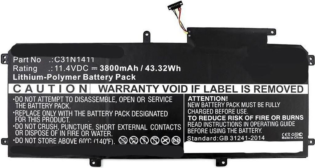 CoreParts MBXAS-BA0115, Akku, ASUS, U305CA6Y30, U305F 13.3 inch, U305FA5Y10, U305FA5Y71, U305L, UX305CA, UX30
