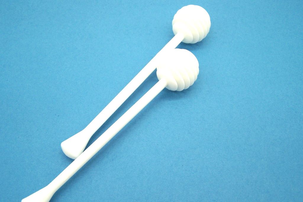 2 Stück Honiglöffel Honigheber Honignehmer Kunststoff 14,5 cm weiß