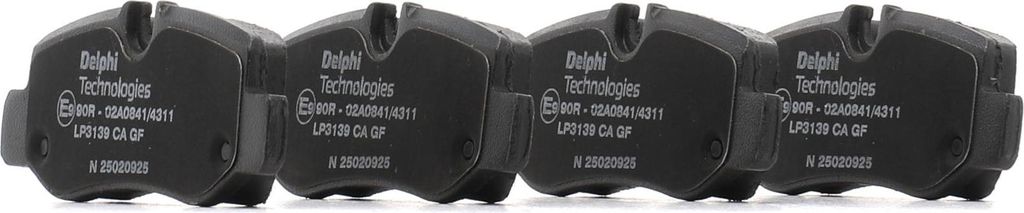DELPHI Bremsbeläge Satz Hinten Bremsklötze passend für MERCEDES-BENZ V-Klasse (W447) LP3139