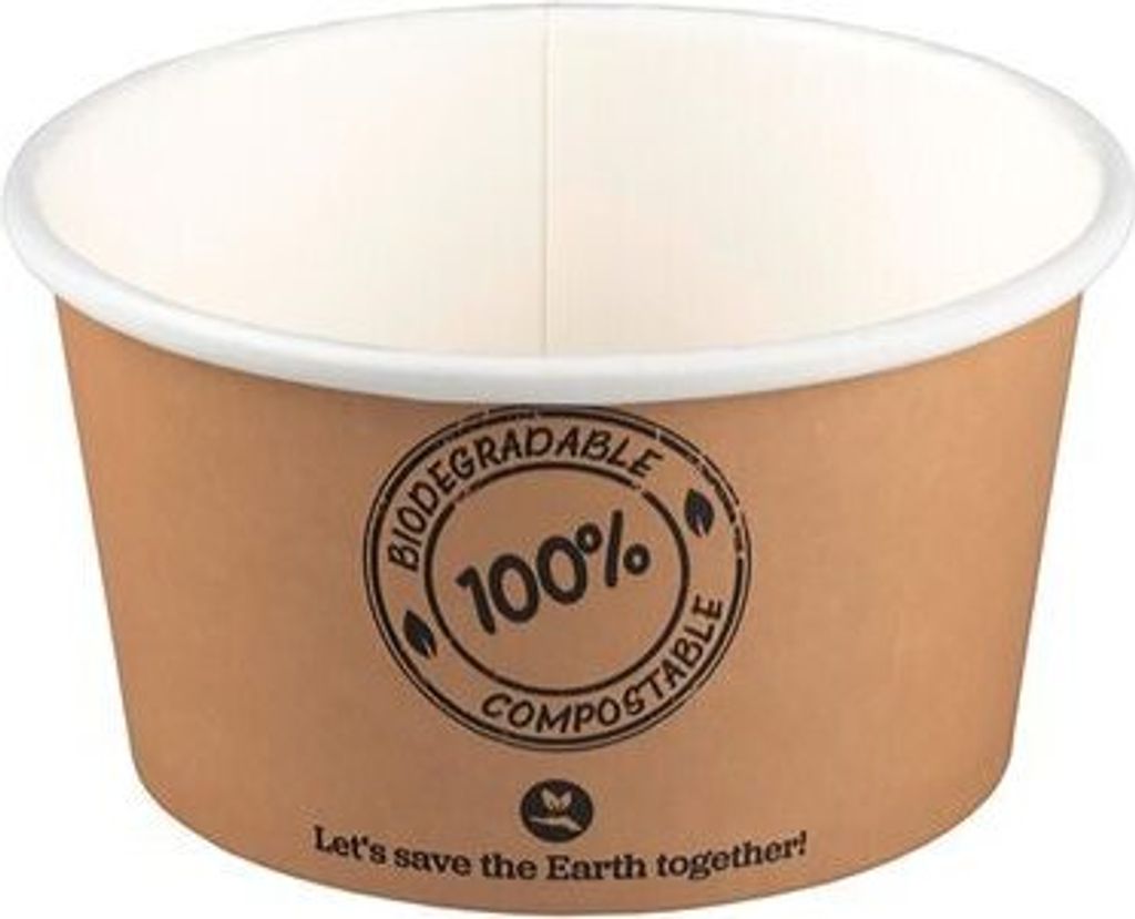 25x  Suppenbecher ToGo Verpackung aus Karton 350ml Ø11.5cm Produktbild 