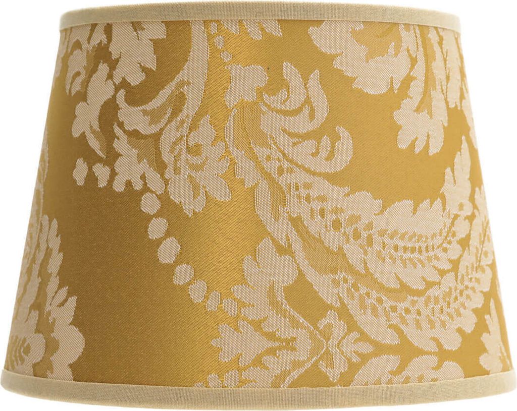 Leuchtenschirm Klassisch "Willow" Stoffschirm in Gold mit Ornamenten E14 Gold