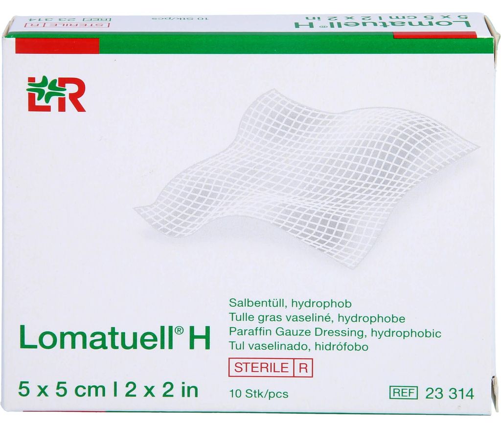 Lomatuell H 5x5cm, 10 St. Verband Produktbild 