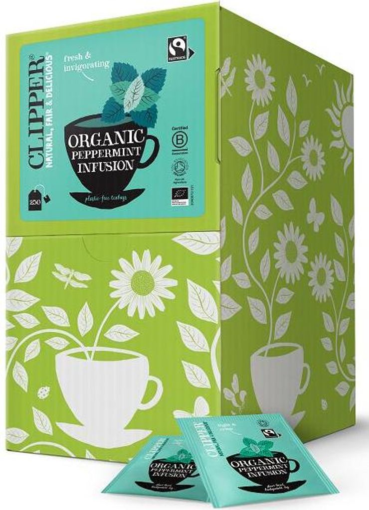 HERBATKA Z MIĘTY PIEPRZOWEJ FAIR TRADE BIO (250 x 1,5 g) 375 g - CLIPPER