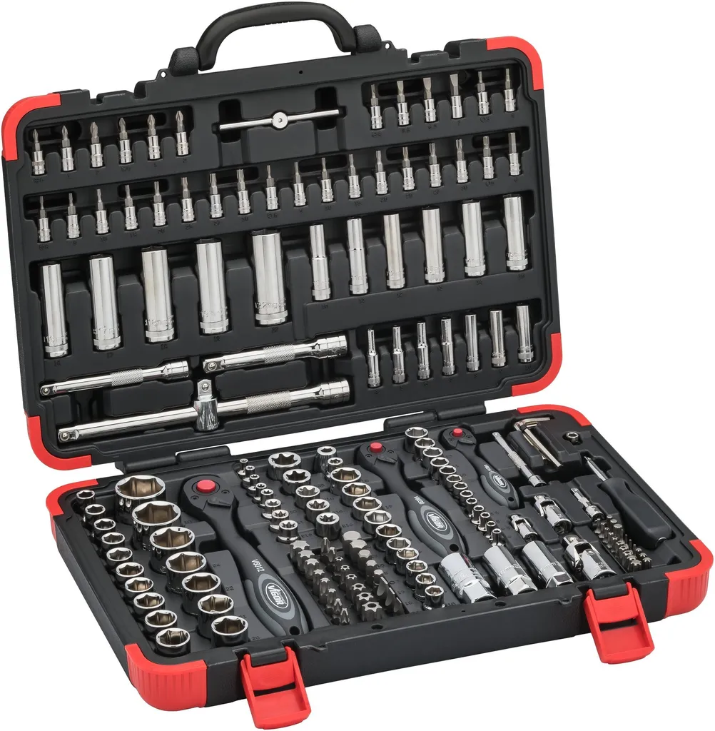 Vigor V6202 Coffret de Douilles Extra-Plates 1/2-1/4-3/8 Pouce 172 Pcs