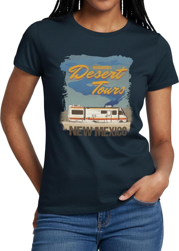 Spreadshirt Breaking Bad Desert Tours New Mexico Frauen T-Shirt, L, Navy