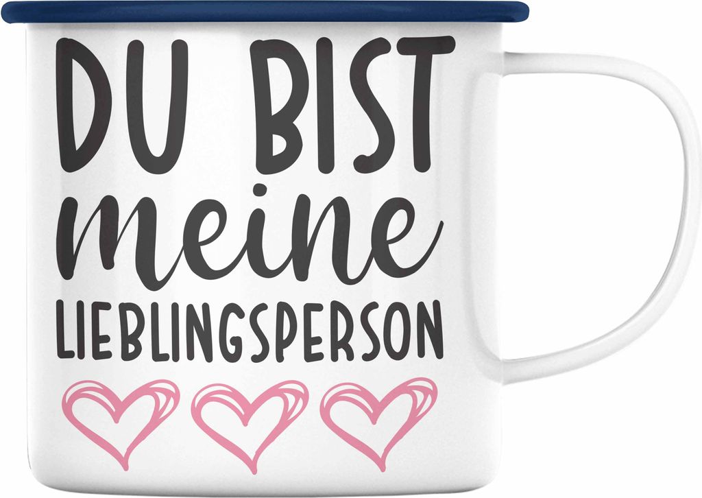Trendation - Lieblingsmensch Lieblingsperson Emaille Tasse Produktbild 
