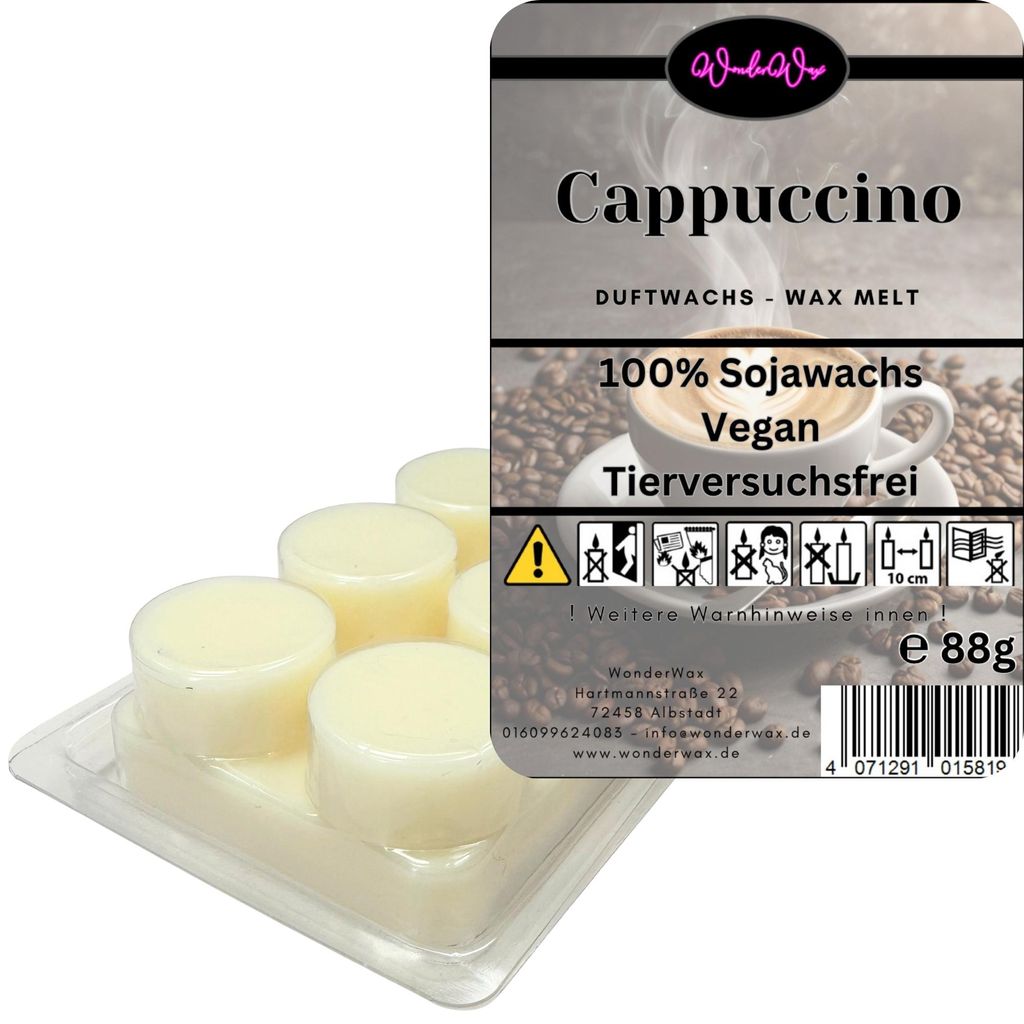 WonderWax Duftwachs Wax Melts für Duftlampe, 6 Kreise Duftmelt Wachsmelt Sojawachs Duftwachs Würfel für Raumdüfte, Wachs Duftöl Winter Indoor ...